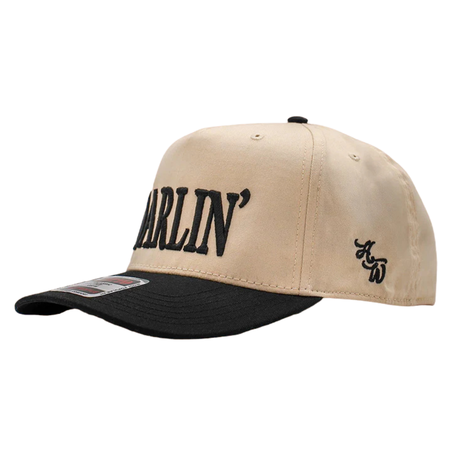 Well Darlin' - Two Toned Black Cap - BLACK/NATURAL