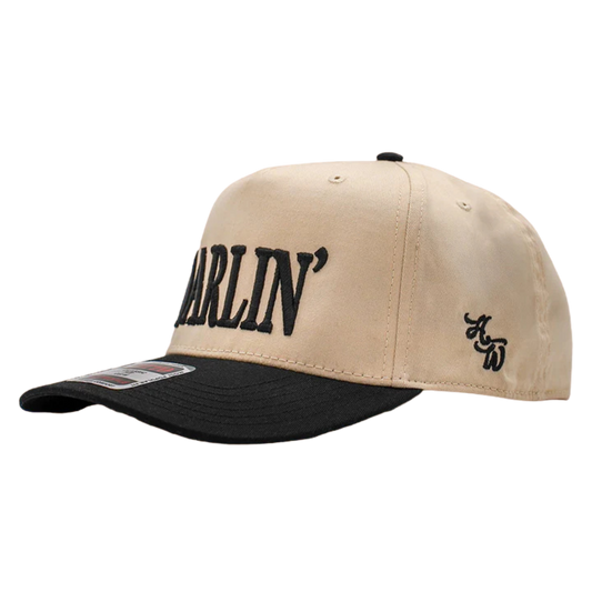 Well Darlin' - Two Toned Black Cap - BLACK/NATURAL