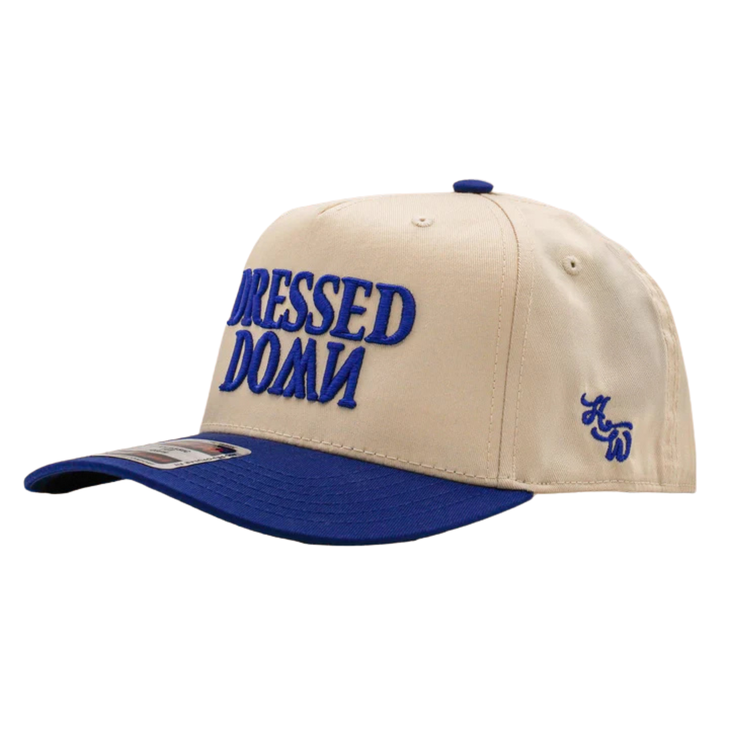 Dressed Down 5 Panel Snapback - ROYAL/NATURAL