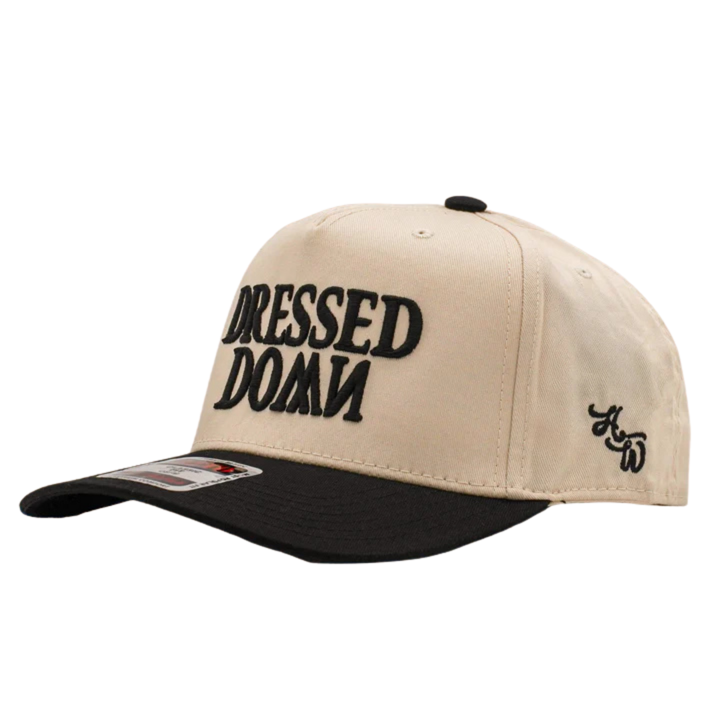 Dressed Down 5 Panel Snapback -BLACK/NATURAL