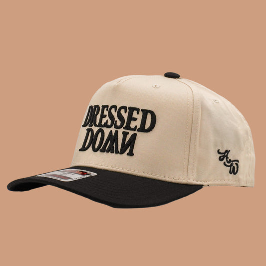 Dressed Down 5 Panel Snapback -BLACK/NATURAL