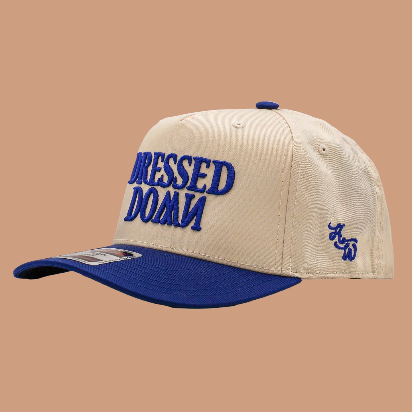 Dressed Down 5 Panel Snapback - ROYAL/NATURAL