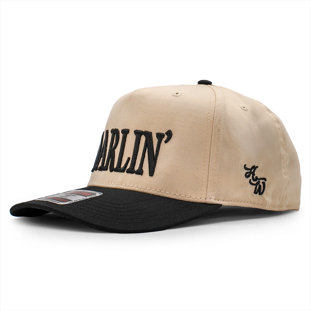 Well Darlin' - Two Toned Black Cap - BLACK/NATURAL