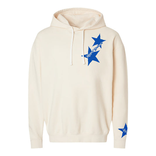HW Blue Star - Ivory Comfort Colors Hoodie