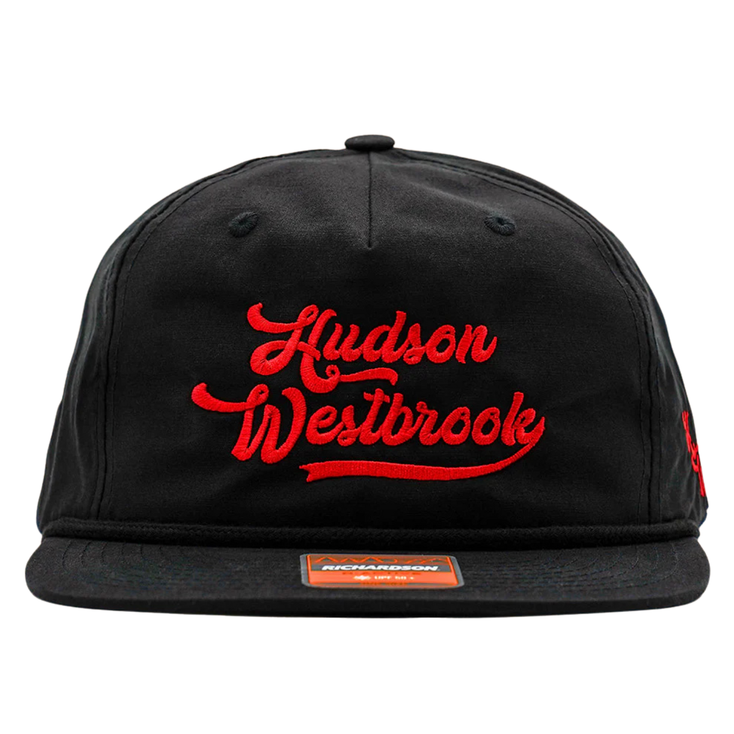 Hudson Westbrook Design - Richardson 256 Rope Cap - BLACK with RED HW