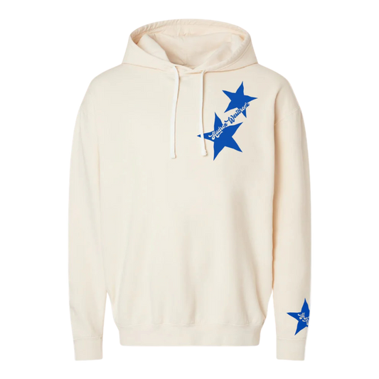 HW Blue Star - Ivory Comfort Colors Hoodie