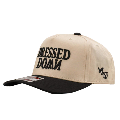 Dressed Down 5 Panel Snapback -BLACK/NATURAL