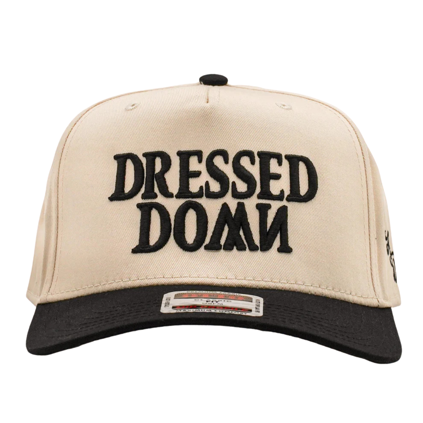 Dressed Down 5 Panel Snapback -BLACK/NATURAL