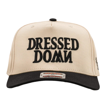 Dressed Down 5 Panel Snapback -BLACK/NATURAL