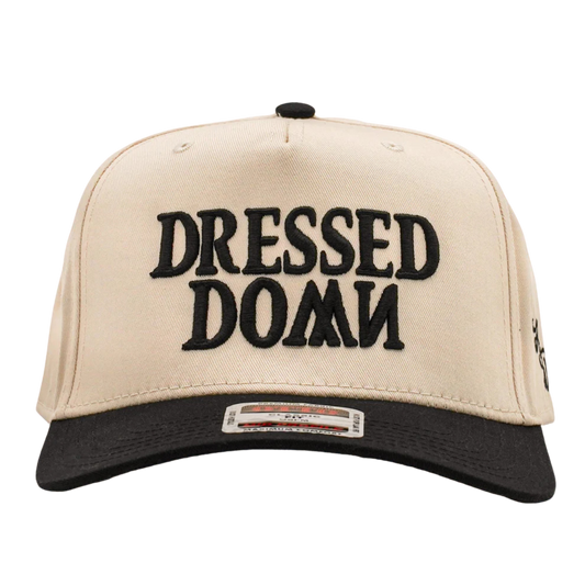 Dressed Down 5 Panel Snapback -BLACK/NATURAL