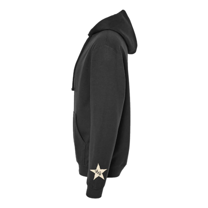 HW Blue Star - Black Comfort Colors Hoodie