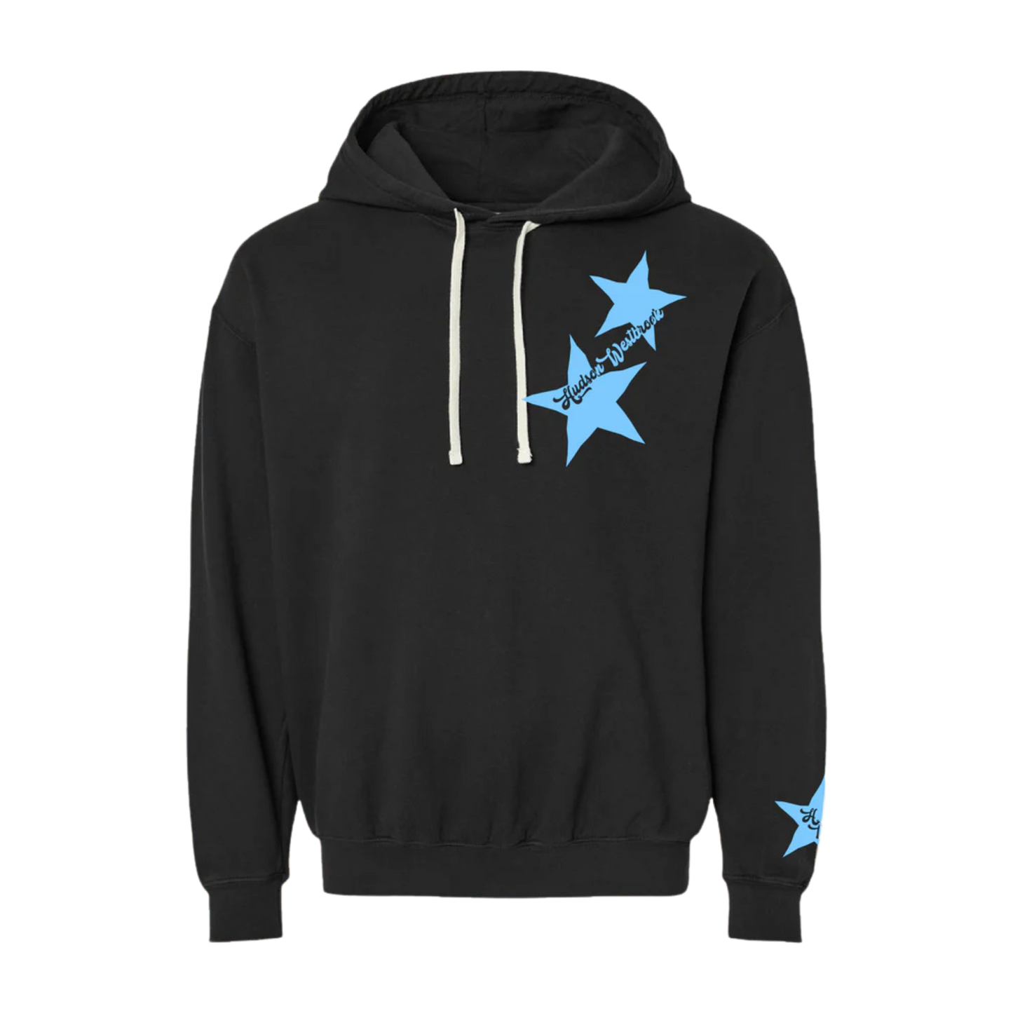 HW Blue Star - Black Comfort Colors Hoodie