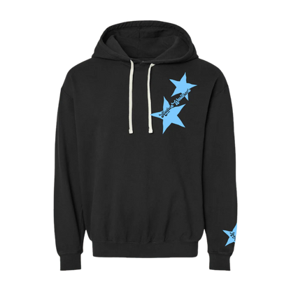 HW Blue Star - Black Comfort Colors Hoodie
