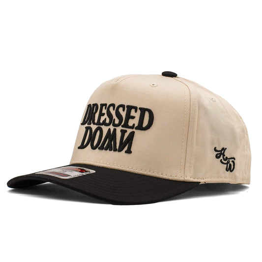 Dressed Down 5 Panel Snapback -BLACK/NATURAL