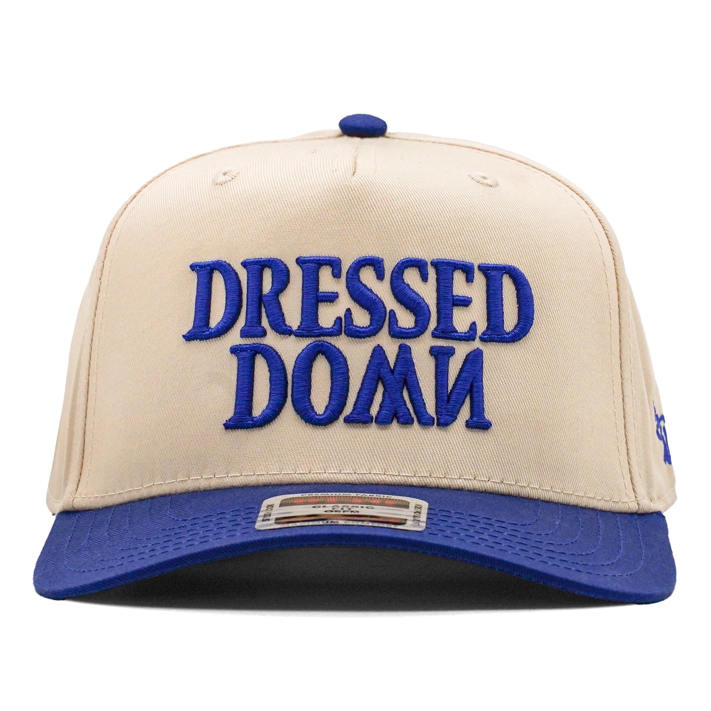 Dressed Down 5 Panel Snapback - ROYAL/NATURAL