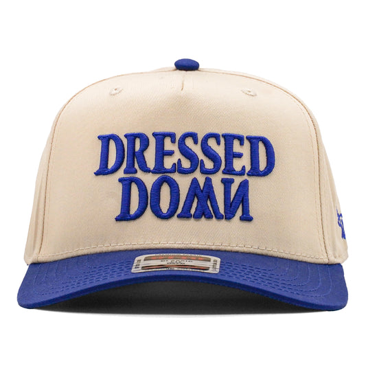 Dressed Down 5 Panel Snapback - ROYAL/NATURAL