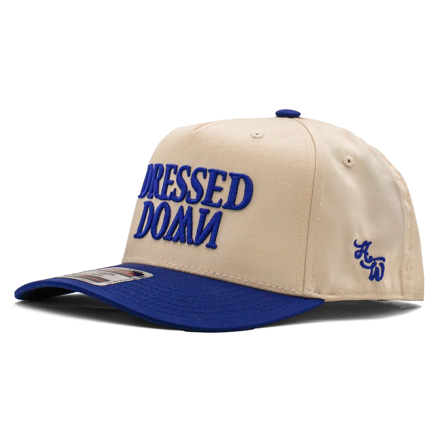Dressed Down 5 Panel Snapback - ROYAL/NATURAL