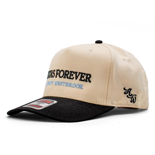Texas Forever - Two Toned 5 Panel Cap - BLACK/NATURAL